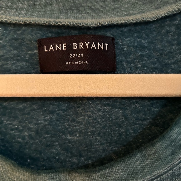 Lane Bryant Teal Sweatshirt with Silver Snowflake - Picture 2 of 2